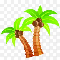 摄影手绘卡通椰子树-空若网 摄影手绘卡通椰子树-空若网