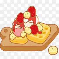 矢量华夫饼冰激凌素材-空若网 矢量华夫饼冰激凌素材-空若网