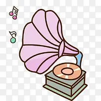 卡通手绘留声机-空若网 卡通手绘留声机-空若网