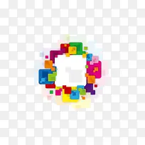 彩色渐变方形背景矢量素材-空若网 彩色渐变方形背景矢量素材-空若网