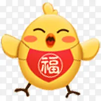 可爱卡通福字小鸡-空若网 可爱卡通福字小鸡-空若网