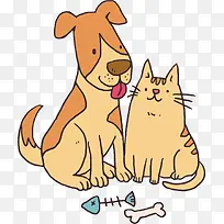 卡通猫狗PNG下载-空若网 卡通猫狗PNG下载-空若网