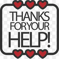 红色爱心边框谢谢卡-空若网 红色爱心边框谢谢卡-空若网