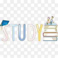 卡通彩色学习PNG-空若网 卡通彩色学习PNG-空若网