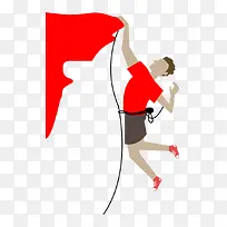 矢量 卡通手绘 攀岩-空若网 矢量 卡通手绘 攀岩-空若网