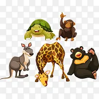 卡通动物背景图片-空若网 卡通动物背景图片-空若网