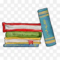 卡通手绘水彩书本-空若网 卡通手绘水彩书本-空若网