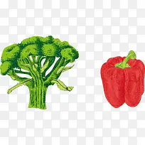 水彩色块蔬菜-空若网 水彩色块蔬菜-空若网