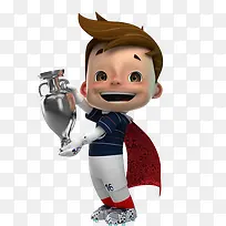 可爱小男孩拿着奖杯-空若网 可爱小男孩拿着奖杯-空若网