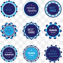 矢量手绘蓝色标签-空若网 矢量手绘蓝色标签-空若网