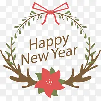 树枝新年花环-空若网 树枝新年花环-空若网