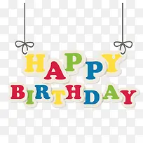 生日快乐艺术字挂饰矢量素材-空若网 生日快乐艺术字挂饰矢量素材-空若网