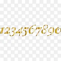 金色清新数字-空若网 金色清新数字-空若网