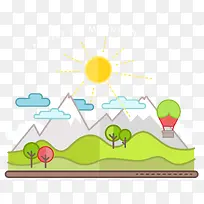 矢量山和树-空若网 矢量山和树-空若网