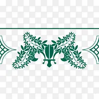 绿色树叶对称花纹-空若网 绿色树叶对称花纹-空若网