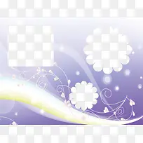 紫色花纹照片边框背景元素-空若网 紫色花纹照片边框背景元素-空若网