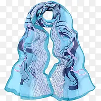 蓝色纱巾素材-空若网 蓝色纱巾素材-空若网