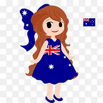 矢量澳大利亚卡通女孩-空若网 矢量澳大利亚卡通女孩-空若网