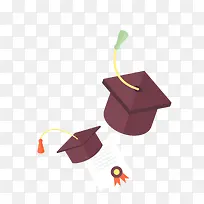 矢量学士帽素材-空若网 矢量学士帽素材-空若网