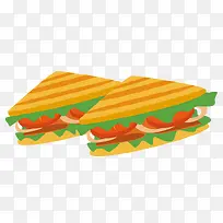 矢量卡通三明治矢量素材-空若网 矢量卡通三明治矢量素材-空若网
