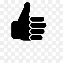 黑色点赞手指矢量图-空若网 黑色点赞手指矢量图-空若网