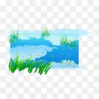 矢量蓝河小河素材-空若网 矢量蓝河小河素材-空若网