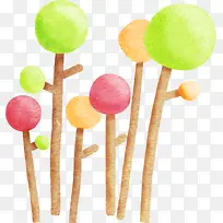 卡通彩色大树-空若网 卡通彩色大树-空若网