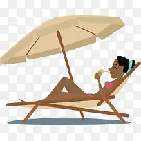 矢量旅游度假沙滩插画-空若网 矢量旅游度假沙滩插画-空若网