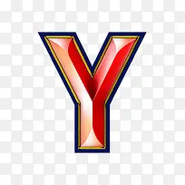 红色立体字母y-空若网 红色立体字母y-空若网