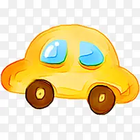 创意元素扁平彩绘风格橙色小汽车-空若网 创意元素扁平彩绘风格橙色小汽车-空若网