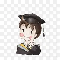 手绘毕业照头像-空若网 手绘毕业照头像-空若网