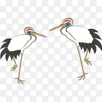 卡通手绘中国风丹顶鹤-空若网 卡通手绘中国风丹顶鹤-空若网