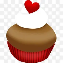 卡通爱心纸杯蛋糕-空若网 卡通爱心纸杯蛋糕-空若网