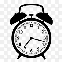 手绘黑色可爱闹钟-空若网 手绘黑色可爱闹钟-空若网