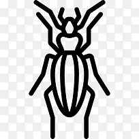 金色的地面甲虫图标-空若网 金色的地面甲虫图标-空若网