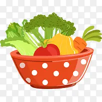 红色卡通菜盆-空若网 红色卡通菜盆-空若网