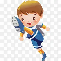 可爱卡通棕发小男孩-空若网 可爱卡通棕发小男孩-空若网