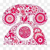 剪纸电话-空若网 剪纸电话-空若网