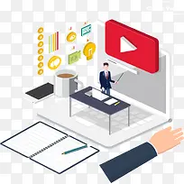 矢量视频按钮等距-空若网 矢量视频按钮等距-空若网