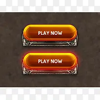 发光橙色开始游戏按钮-空若网 发光橙色开始游戏按钮-空若网