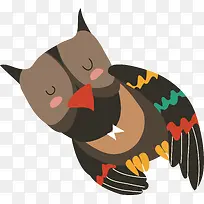林动物猫头鹰卡通插画素材-空若网 林动物猫头鹰卡通插画素材-空若网