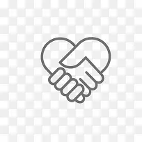 握手组成的爱心-空若网 握手组成的爱心-空若网