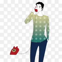 打电话的男孩-空若网 打电话的男孩-空若网