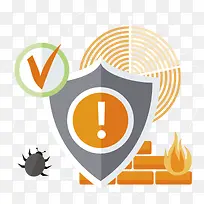 矢量扁平盾牌-空若网 矢量扁平盾牌-空若网