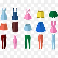 手绘多彩服装裤子-空若网 手绘多彩服装裤子-空若网