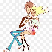 唯美热恋人物咖啡-空若网 唯美热恋人物咖啡-空若网