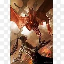 巨龙群游戏原画插画-空若网 巨龙群游戏原画插画-空若网