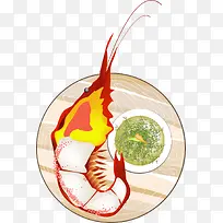 手绘龙虾-空若网 手绘龙虾-空若网