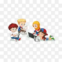 玩电脑的小孩-空若网 玩电脑的小孩-空若网