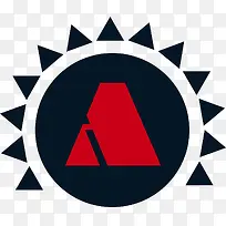 深色卡通手绘太阳标志-空若网 深色卡通手绘太阳标志-空若网